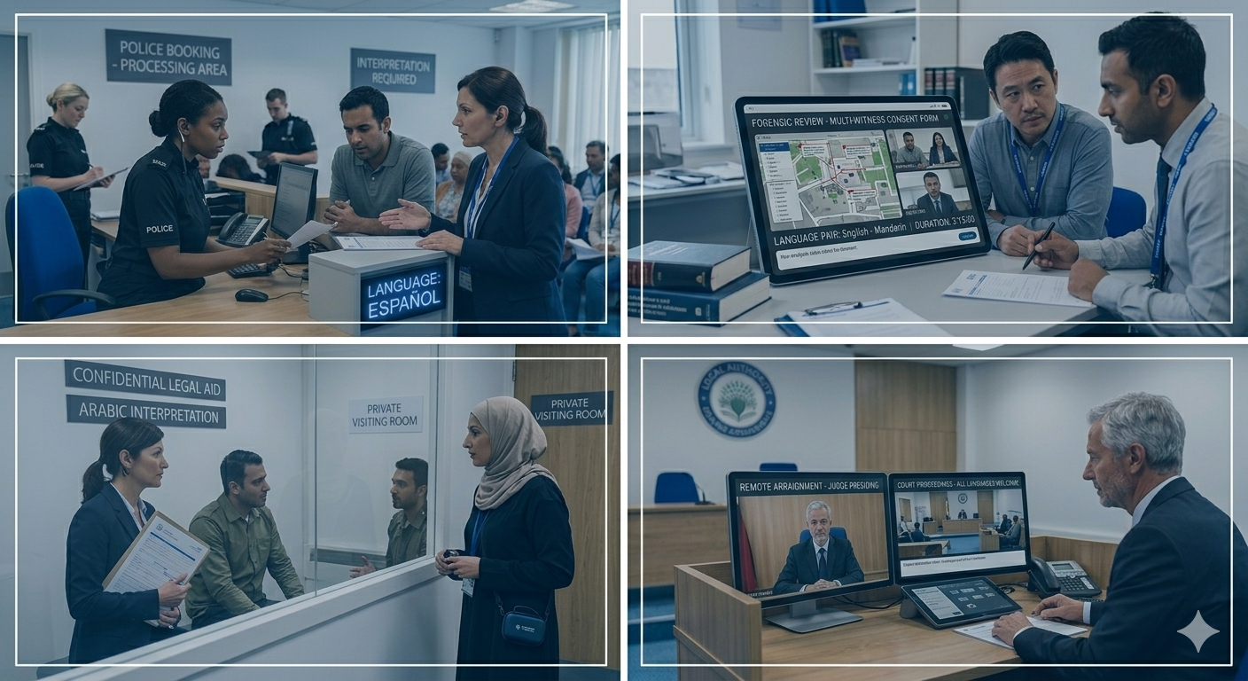 Streamlining police interview processes with on-demand qualified interpreters